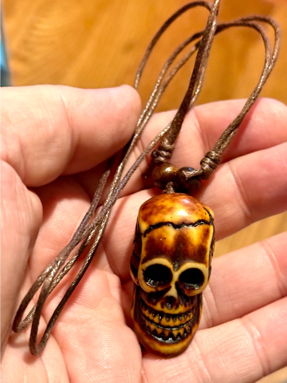 Brown Skull Pendant Necklace - Jewelry